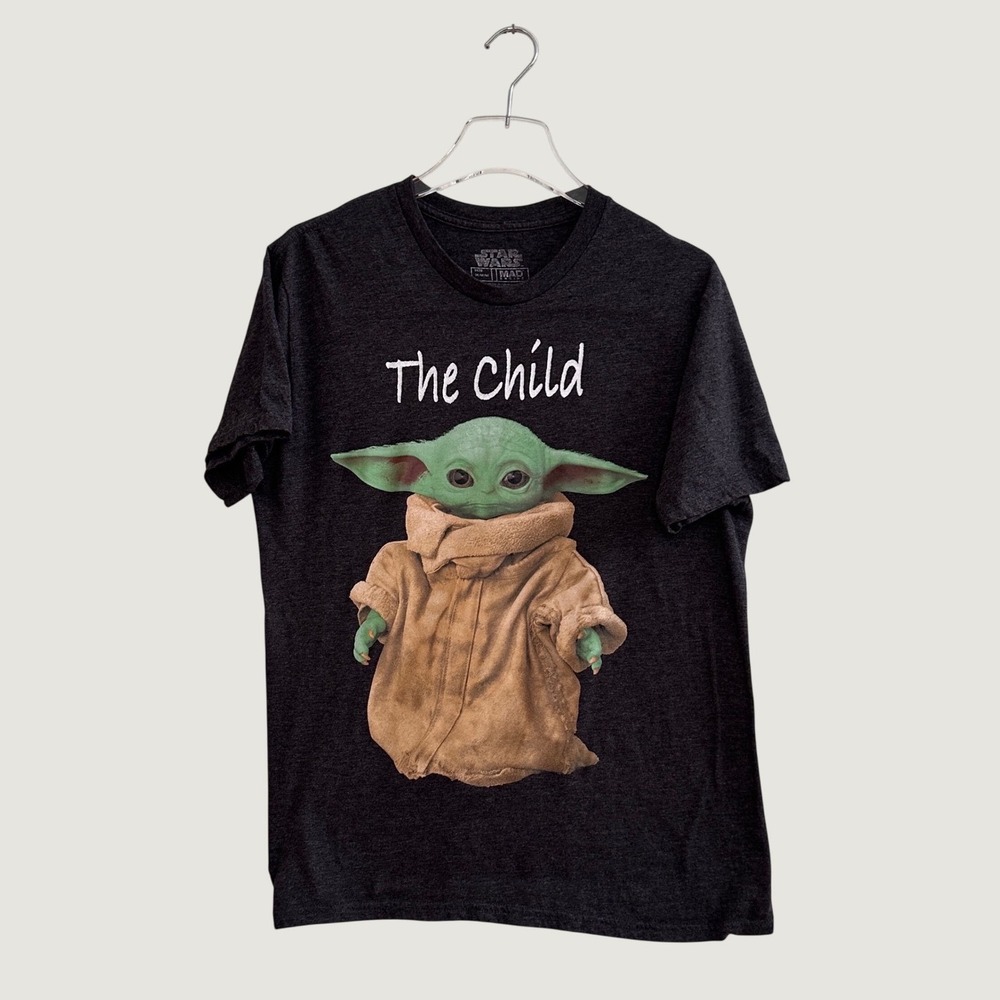 Star Wars The Child Baby Yoda Shirt Mad Engine Charcoal Heather Halloween M